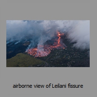 airborne view of Leilani fissure